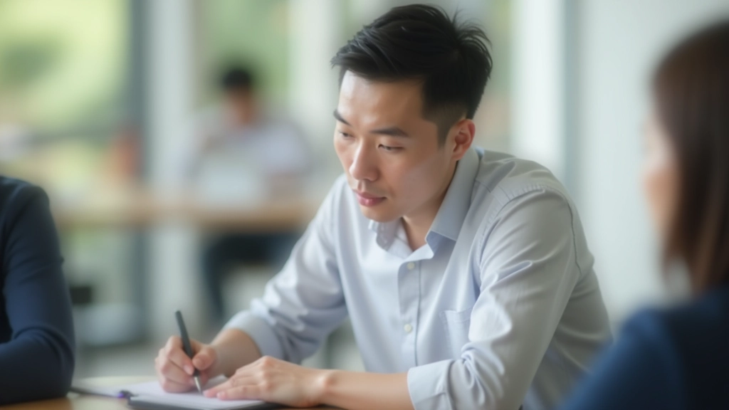 Participant writing notes and reflecting on insights during workshop activity